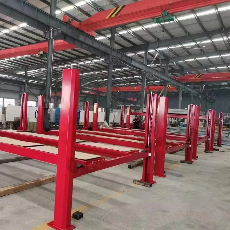 8,800 lb 4-post service lift with rolling jacks, view 3