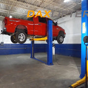 Floor-Plate 2-Post Car Lift in a garage